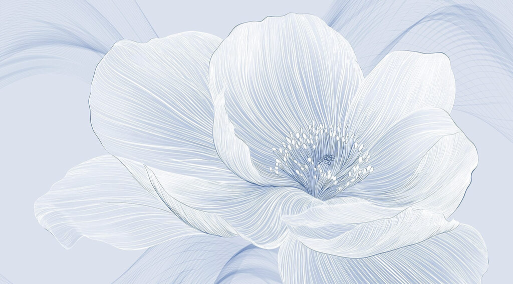 Delicado desenho de linhas florais Delicado desenho de linhas florais