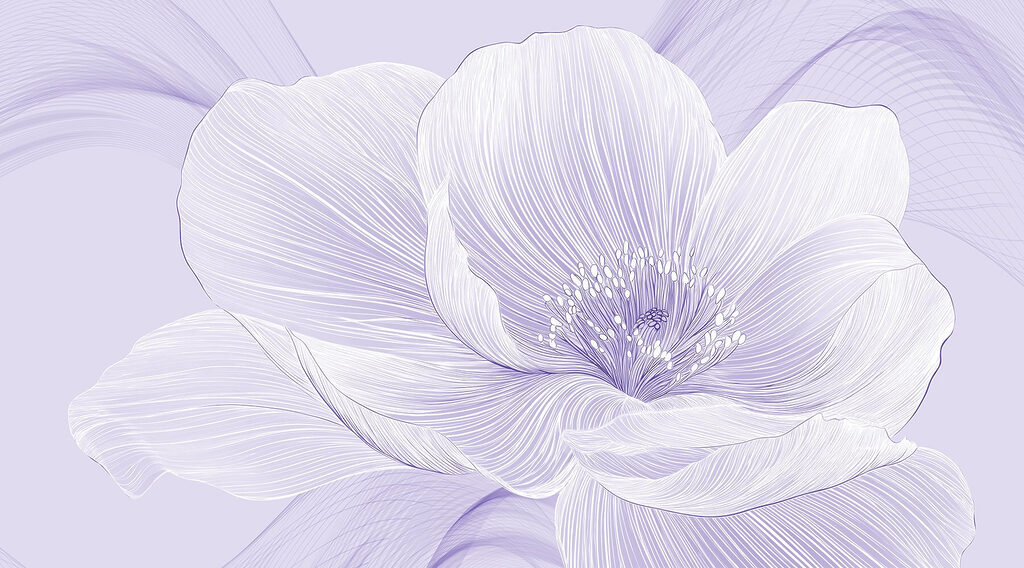 Delicate flower with flowing details Delicate flower with flowing details