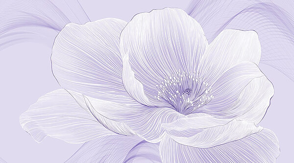 Delicate flower with flowing details Delicate flower with flowing details