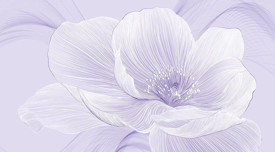 Flor delicada com pormenores fluidos