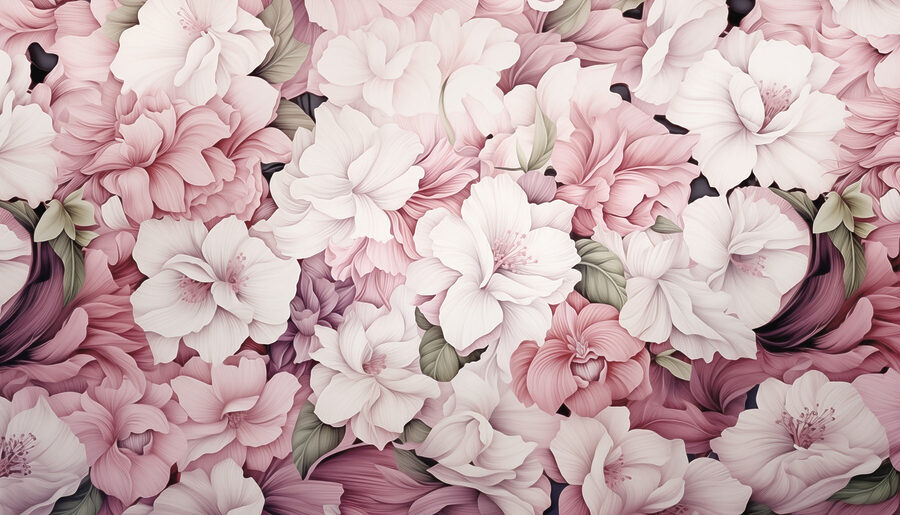 Papel de parede Flores vibrantes em delicada harmonia - Image 4