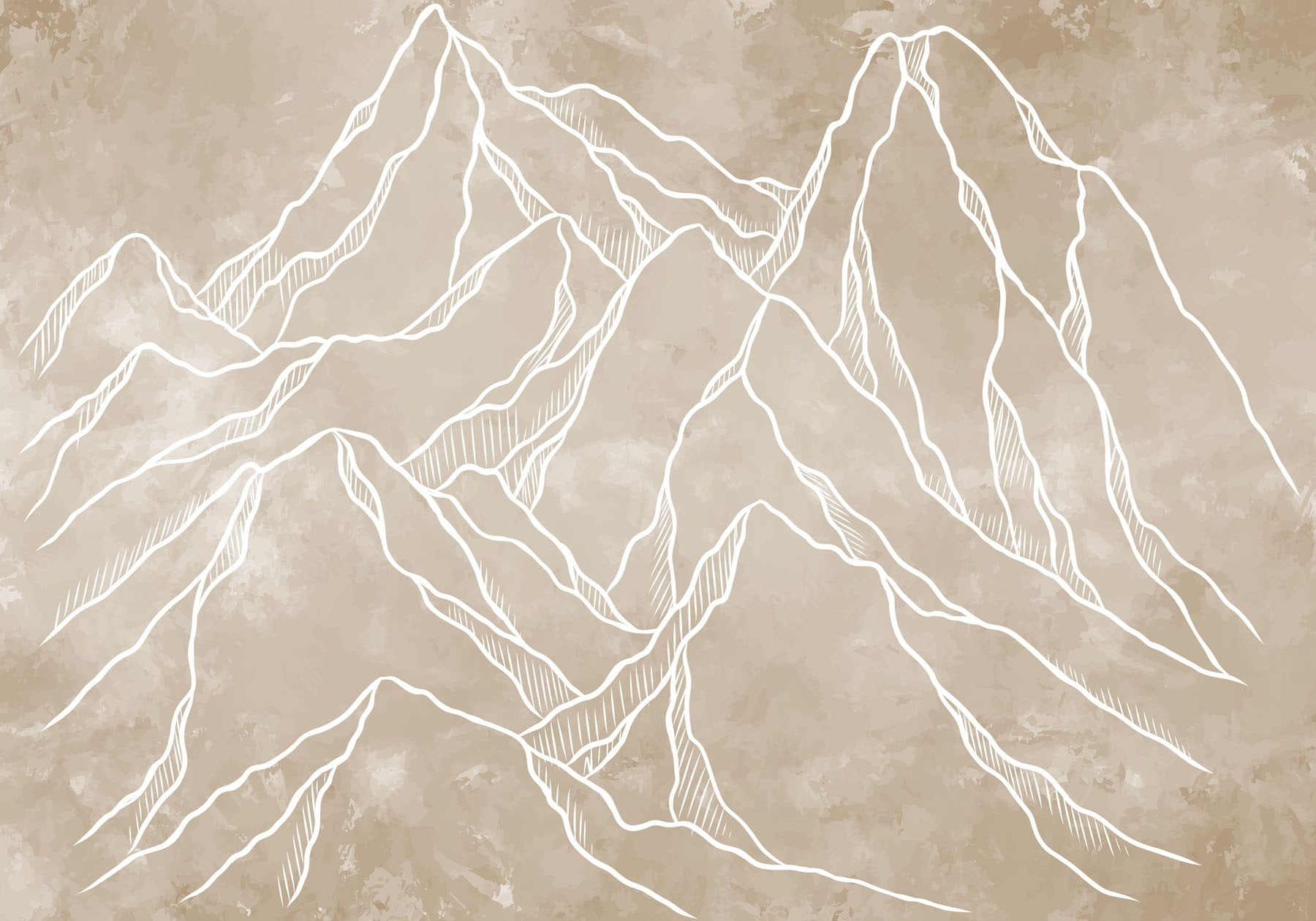 Drawing of a mountain range