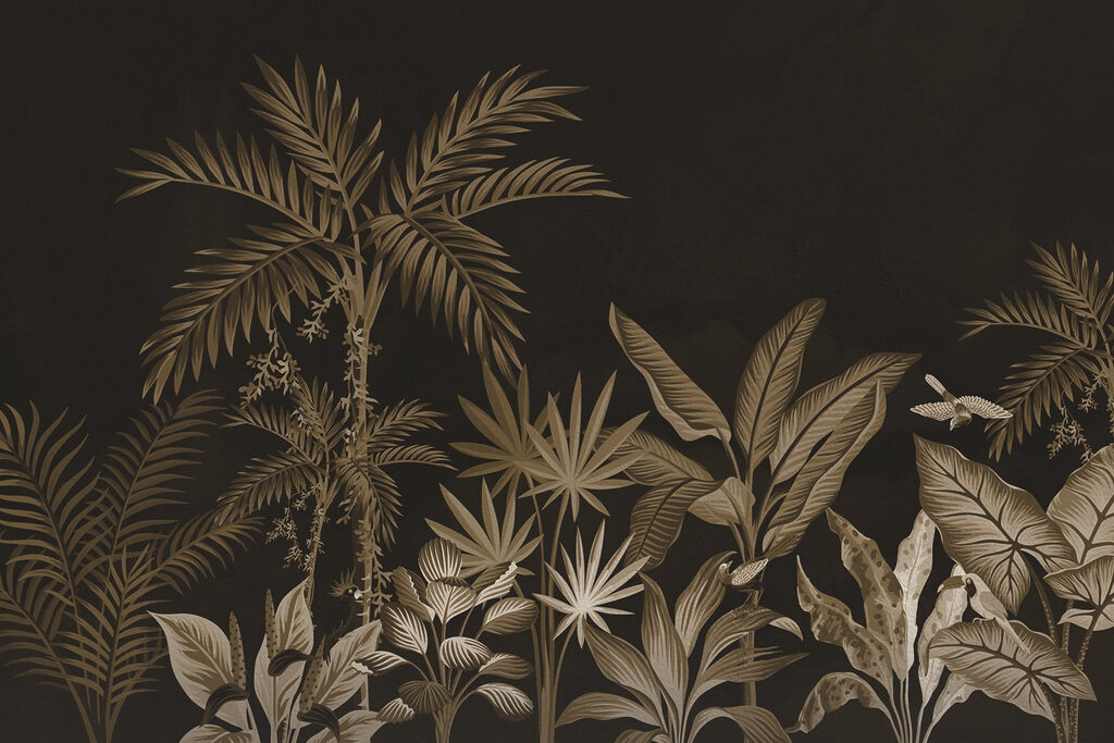 Papel de parede com plantas e folhas Papel de parede com plantas e folhas