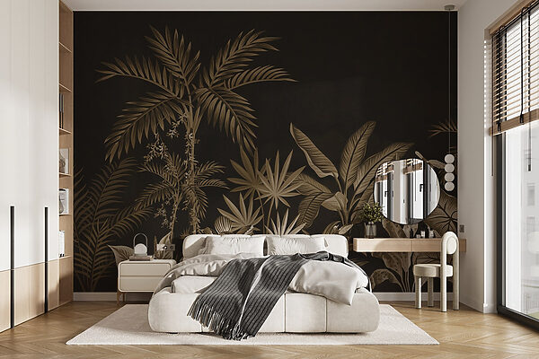 Papel de parede com plantas e folhas Papel de parede com plantas e folhas