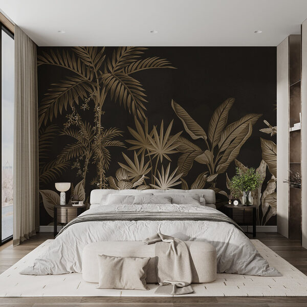 Papel de parede com plantas e folhas Papel de parede com plantas e folhas