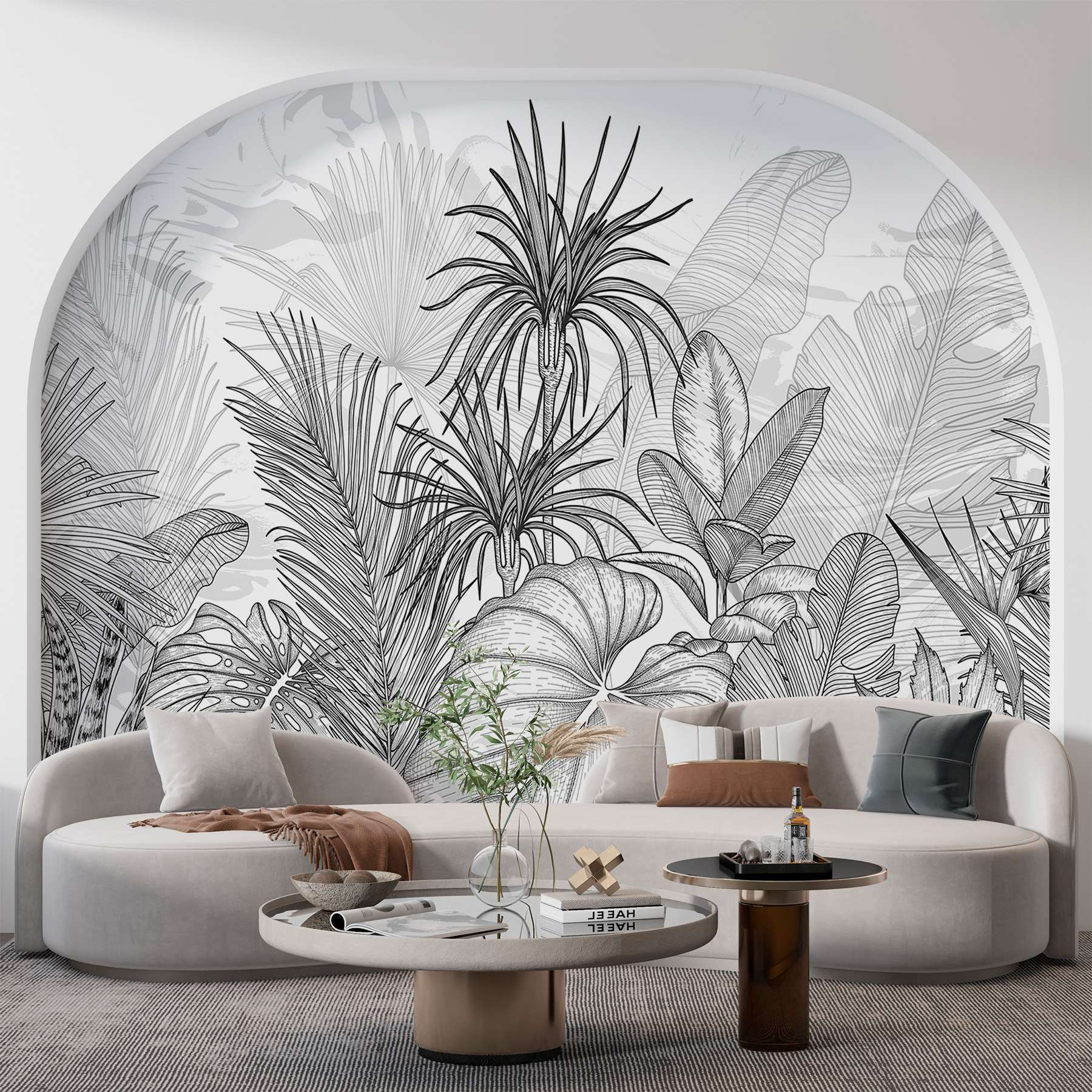 Black and white drawing of plants Black and white drawing of plants