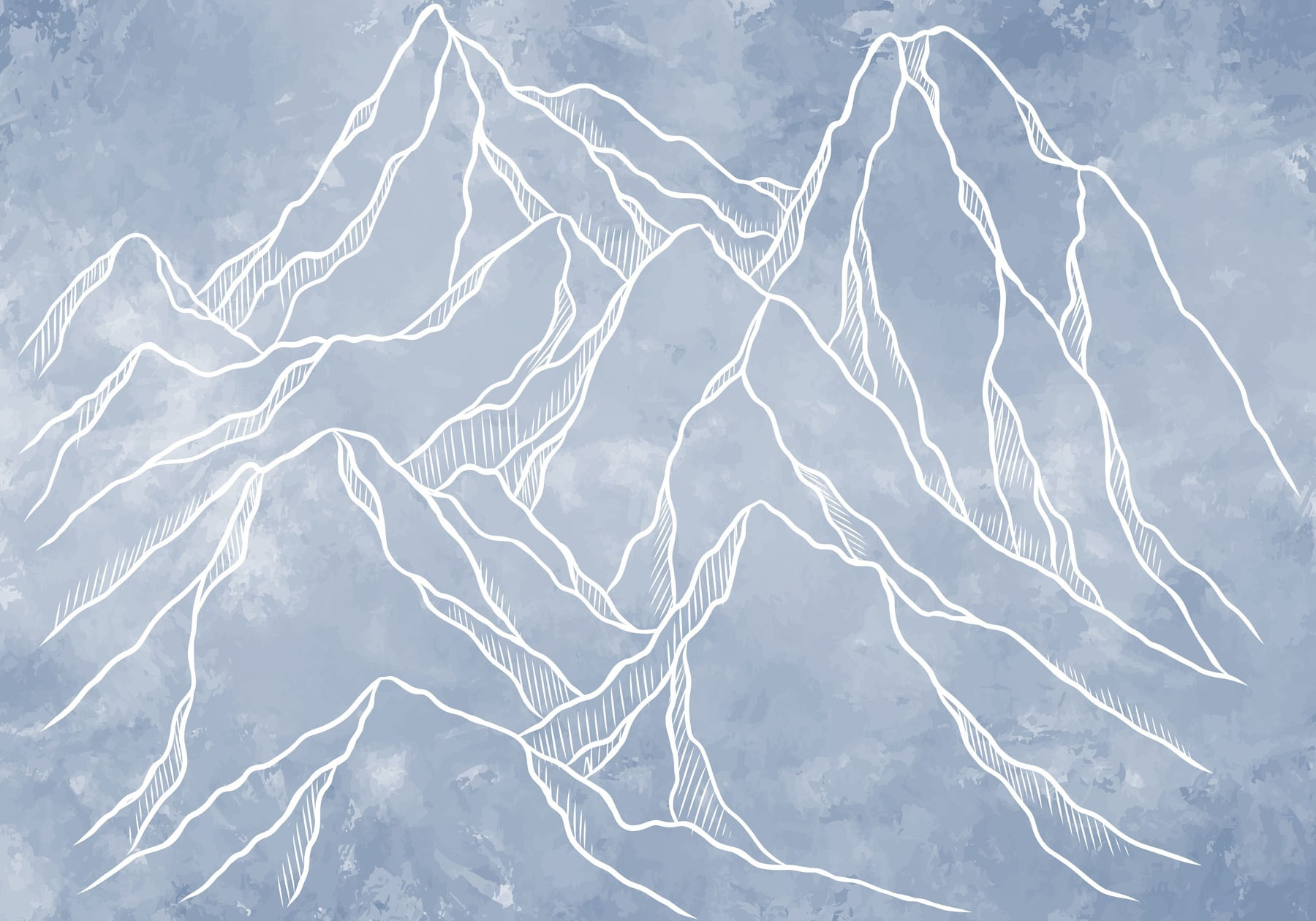 Drawing of a mountain range Drawing of a mountain range