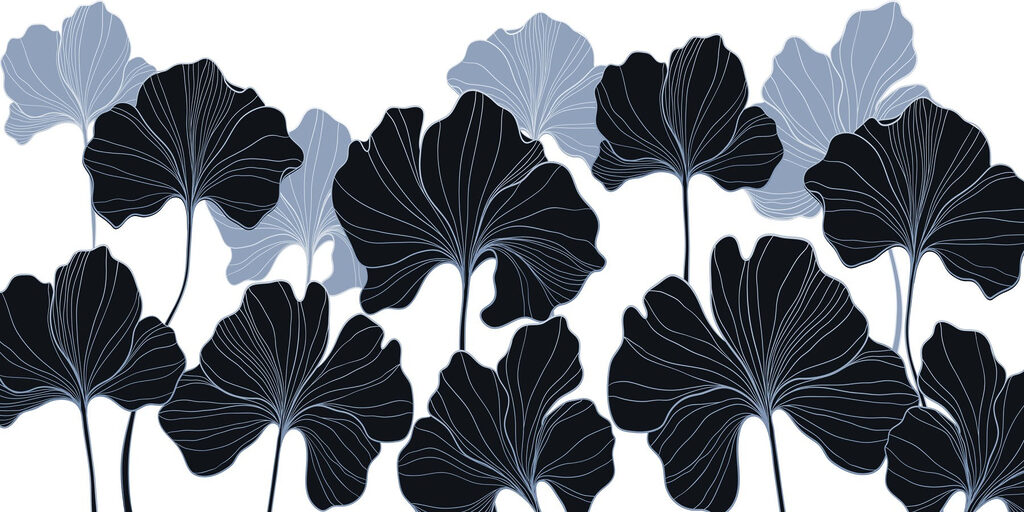 Folhas elegantes em cores contrastantes. Folhas elegantes em cores contrastantes.