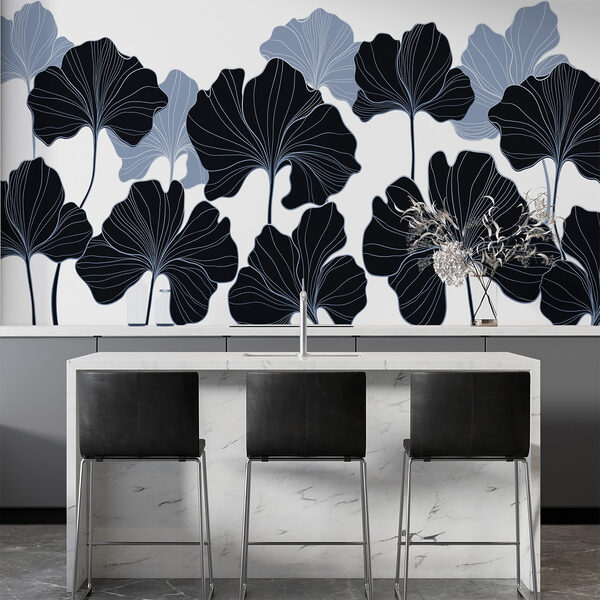 Folhas elegantes em cores contrastantes. Folhas elegantes em cores contrastantes.