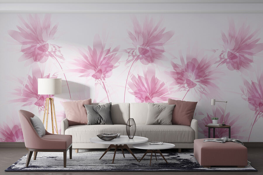 Grupo de flores cor-de-rosa