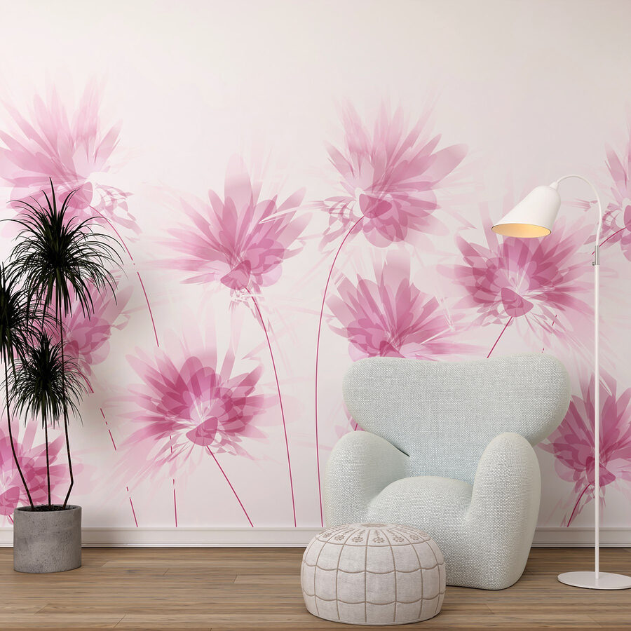 Grupo de flores cor-de-rosa
