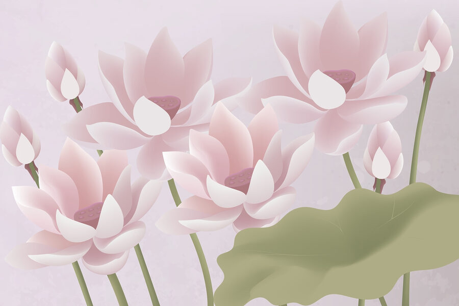Grupo de flores cor-de-rosa