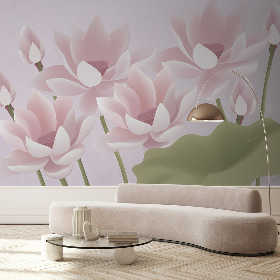 Grupo de flores cor-de-rosa