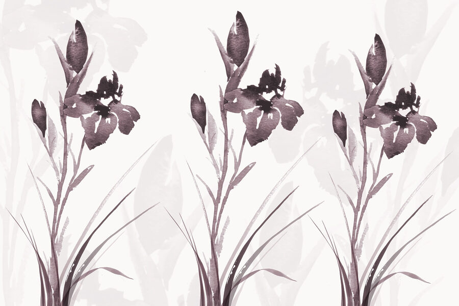 Flores delicadas em tons suaves