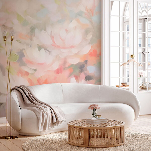 Pintura de flores sobre uma superfície branca Pintura de flores sobre uma superfície branca