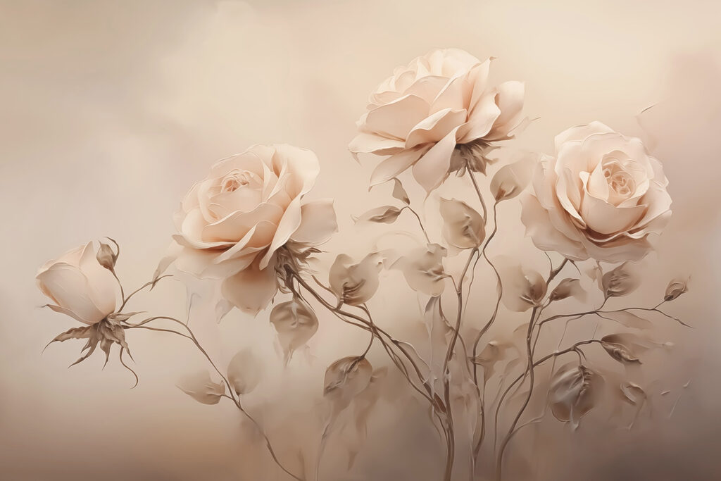 Grupo de rosas com folhas Grupo de rosas com folhas