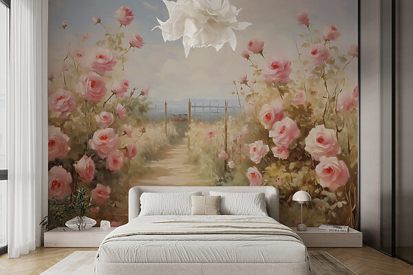 Pintura de rosas cor-de-rosa Pintura de rosas cor-de-rosa