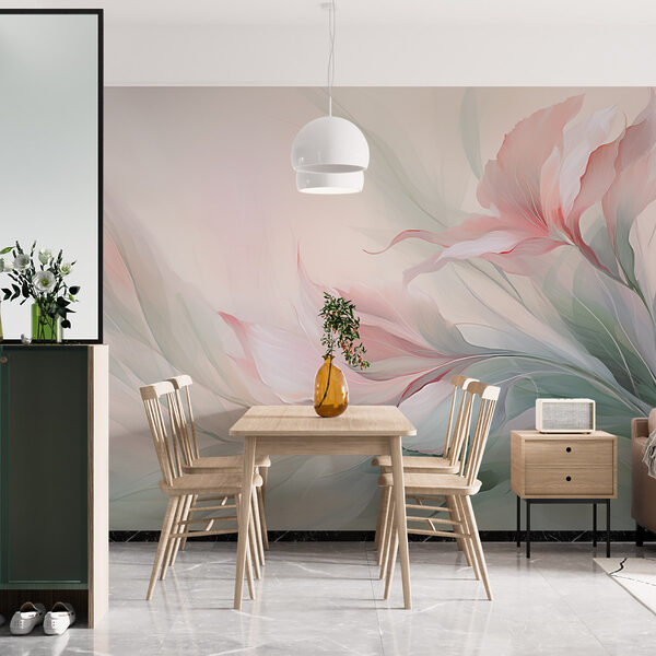 Painting of flowers and leaves