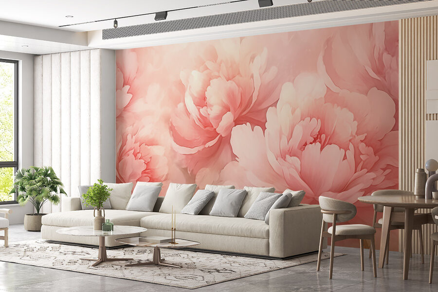 Flores delicadas em tons suaves.