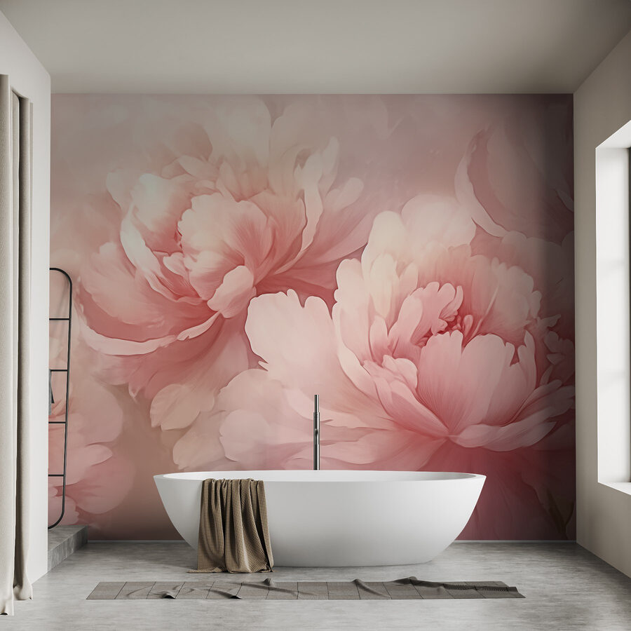 Flores delicadas em tons suaves.