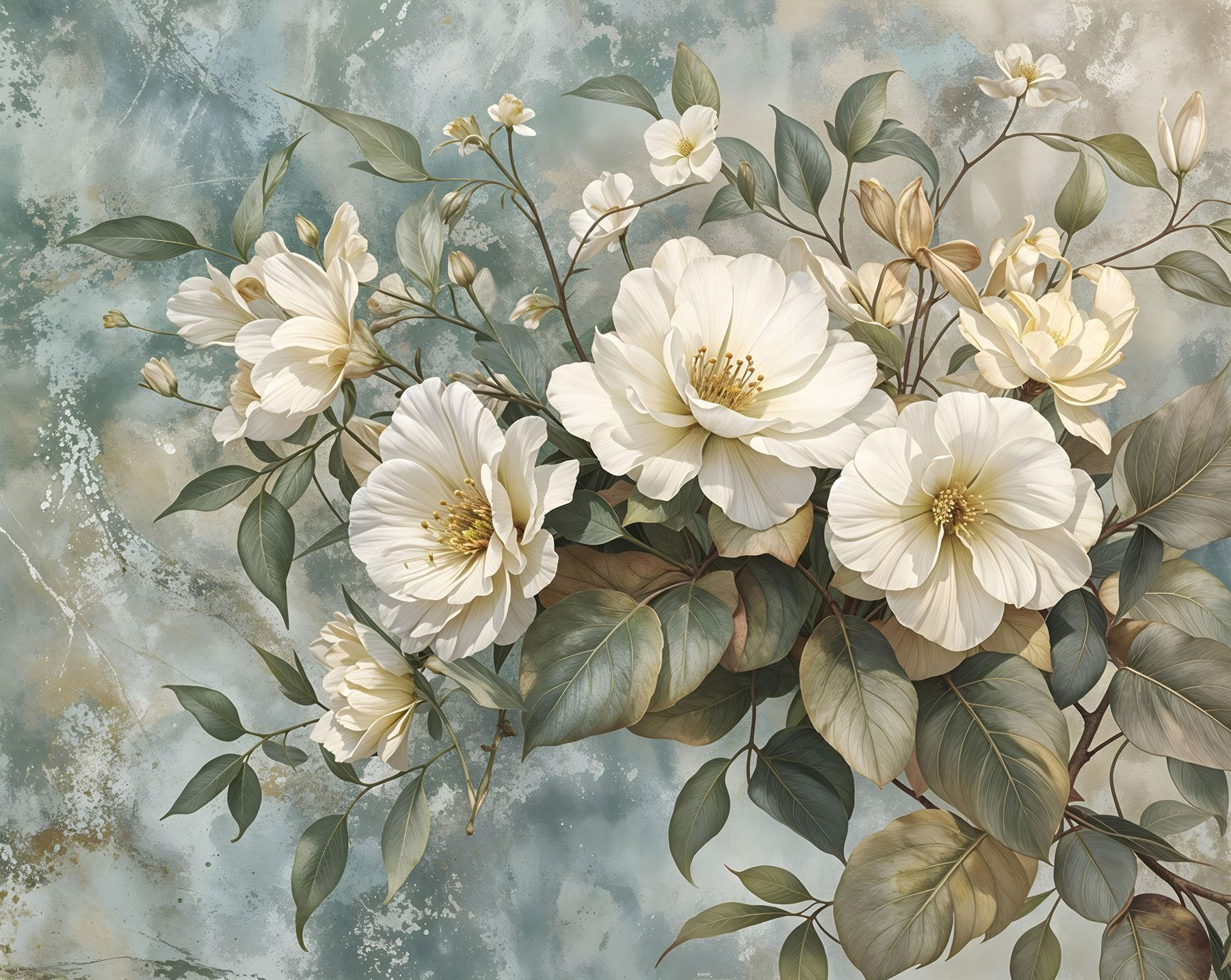 Delicate blooms against a soft backdrop Delicate blooms against a soft backdrop