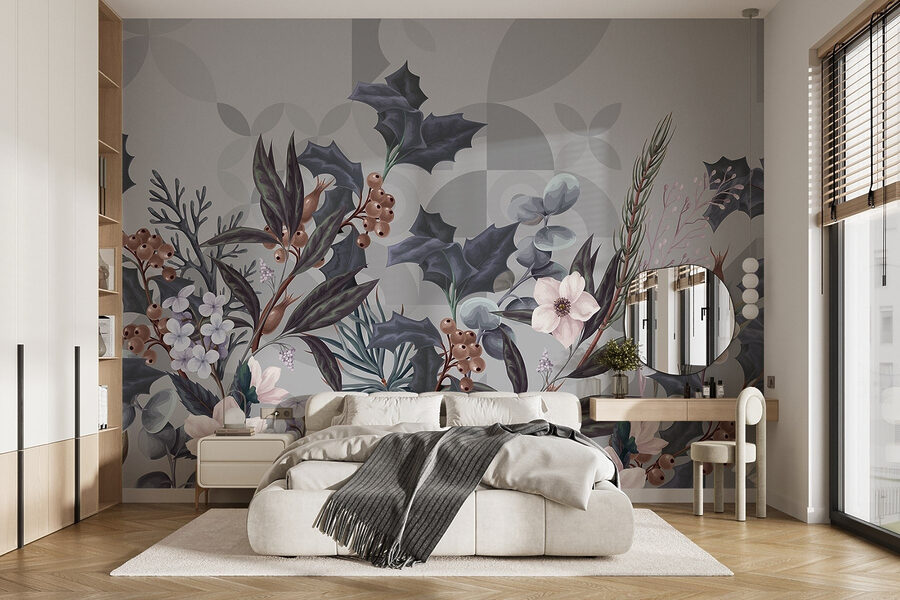 Bonito arranjo floral em cores suaves