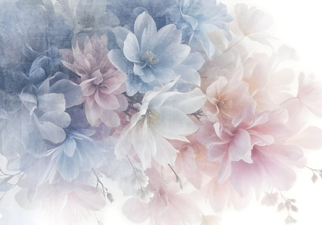 Ramo de flores numa superfície branca Ramo de flores numa superfície branca