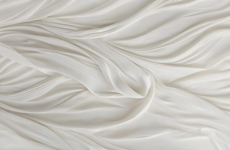 Papel de parede Tecido branco com pregas - Image 7