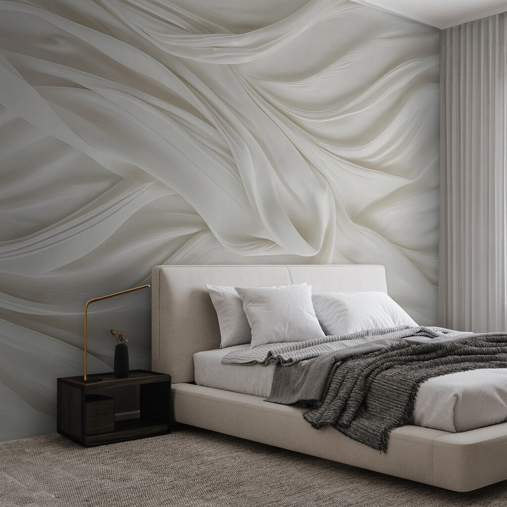 White fabric with folds White fabric with folds