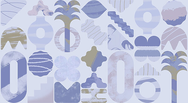Fundo azul e branco com diferentes formas Fundo azul e branco com diferentes formas