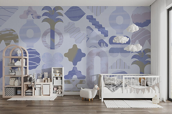 Fundo azul e branco com diferentes formas Fundo azul e branco com diferentes formas