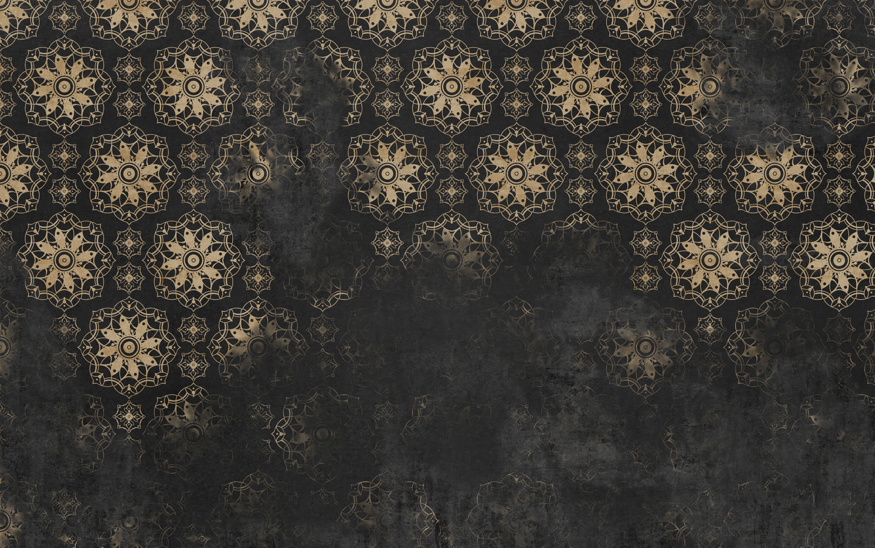Intricate patterns on a dark background