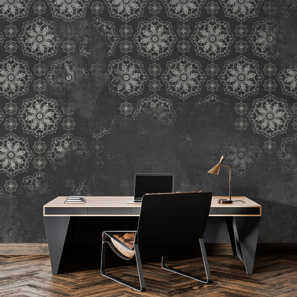Papel de parede cinzento e branco Papel de parede cinzento e branco
