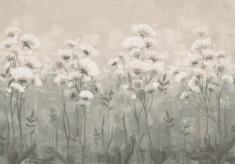 Flores delicadas em tons suaves