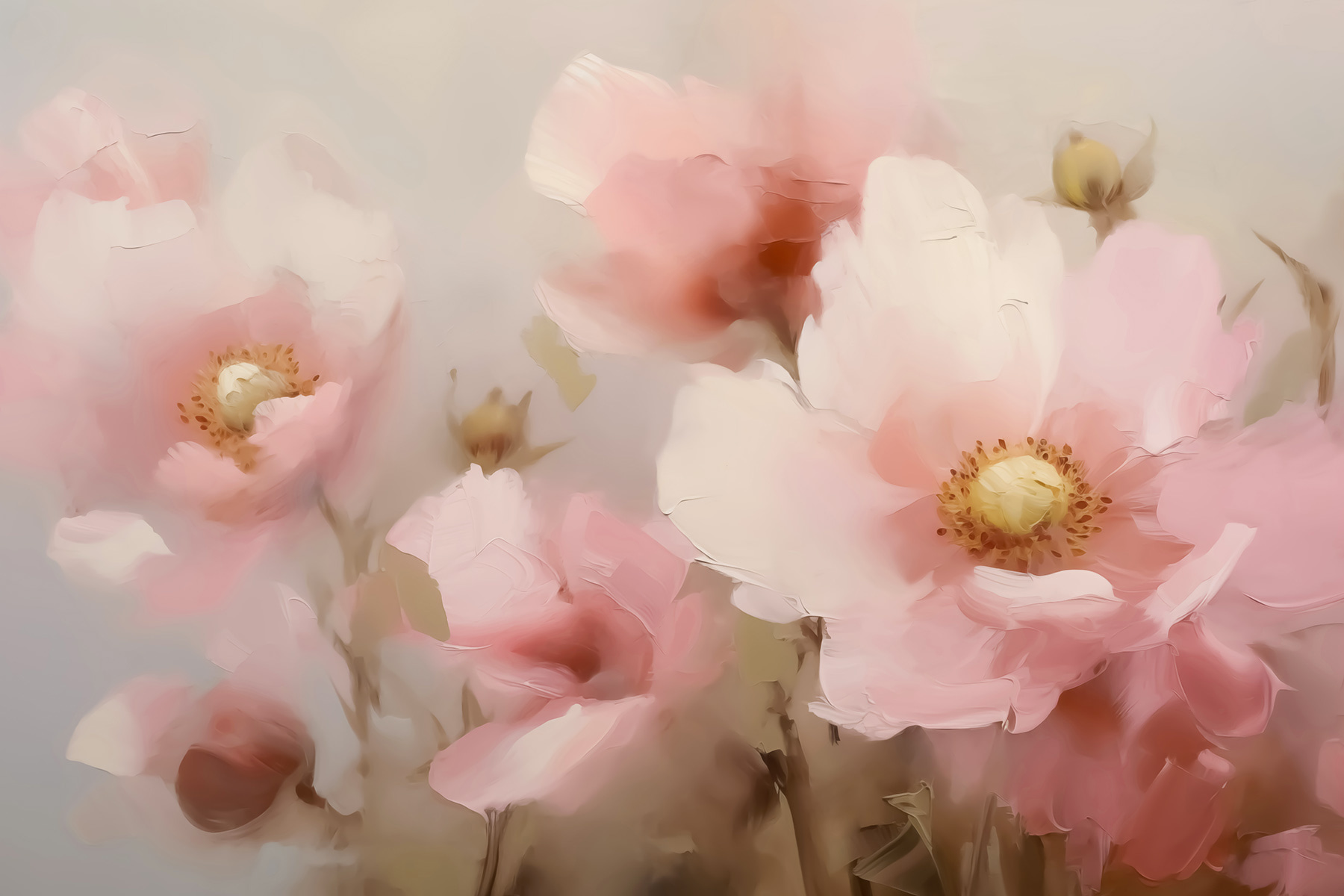 Delicate blooms in soft hues