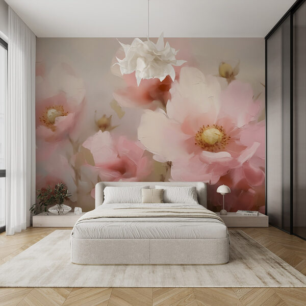 Papel de parede Flores delicadas em tons suaves (REF: w02636) Papel de parede Papel de parede Flores delicadas em tons suaves (REF: w02636)
