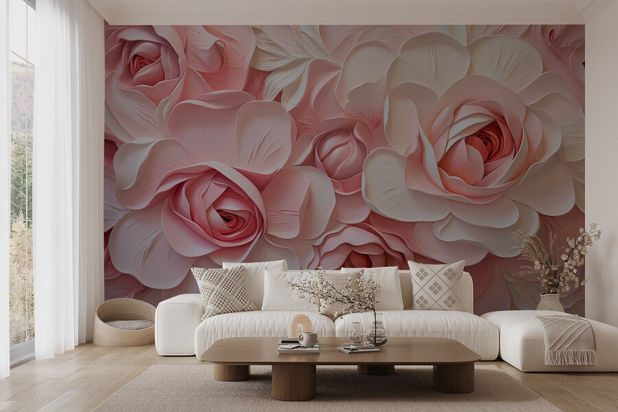 Papel de parede Lindas flores em tons pastel em harmonia - Image 2
