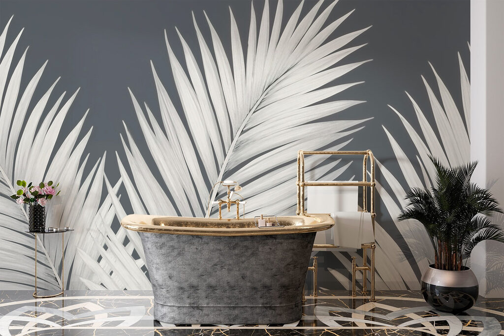 Delicate leaves against a muted backdrop