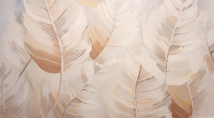 Papel de parede Folhas suaves em tons suaves - Image 4