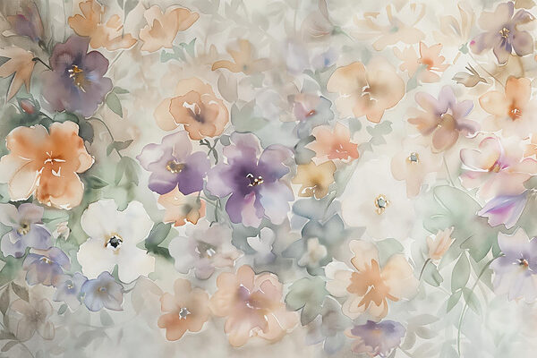 Pintura de flores sobre uma superfície branca Pintura de flores sobre uma superfície branca
