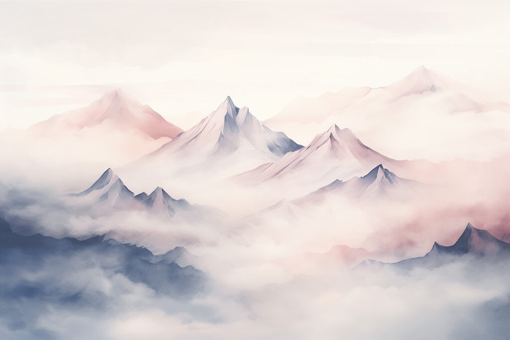 Cordilheira com nuvens Cordilheira com nuvens
