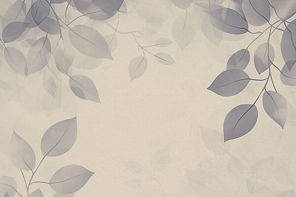 Fundo branco com folhas Fundo branco com folhas