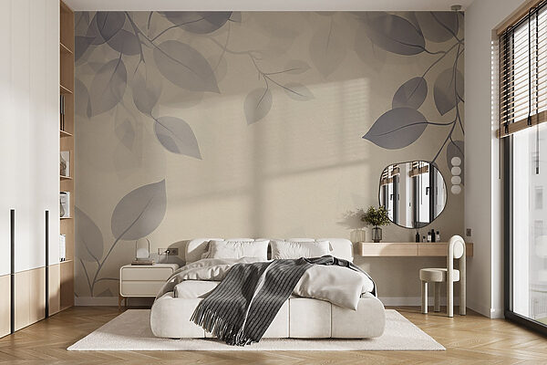 Fundo branco com folhas Fundo branco com folhas