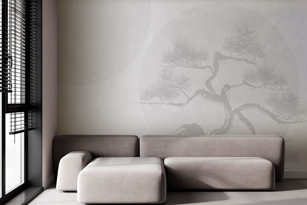 White background with a tree
