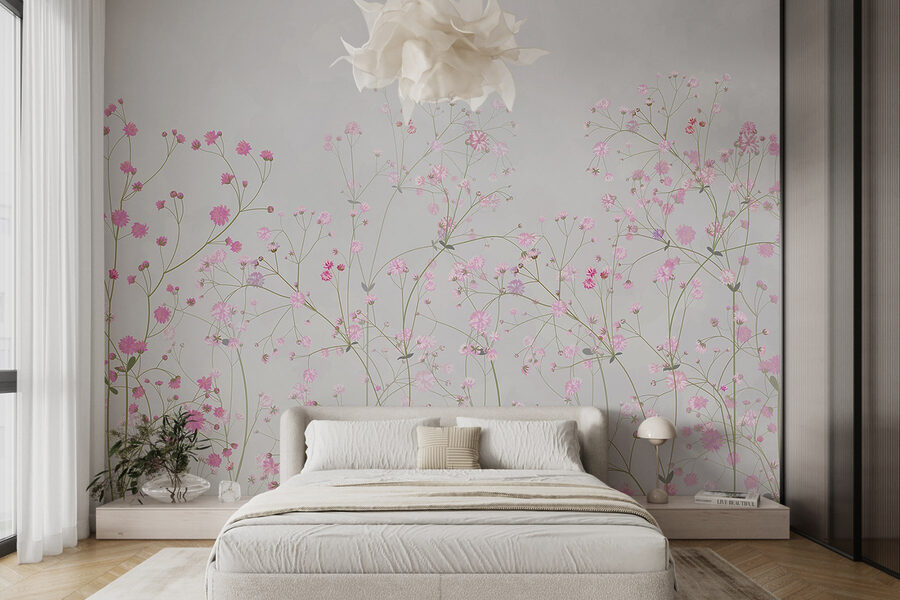 Grupo de flores cor-de-rosa