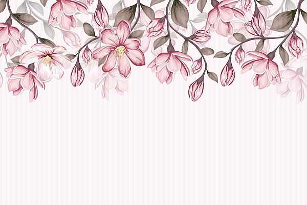 Flores cor-de-rosa sobre um fundo branco Flores cor-de-rosa sobre um fundo branco