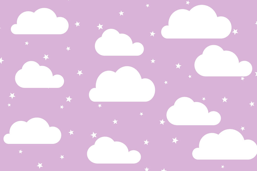 Padrão de nuvens e estrelas