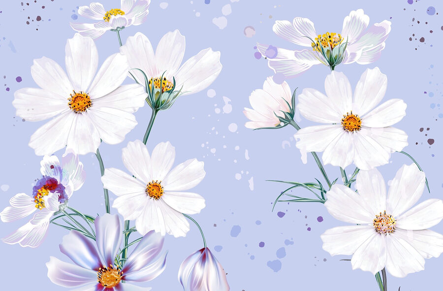 Grupo de flores brancas