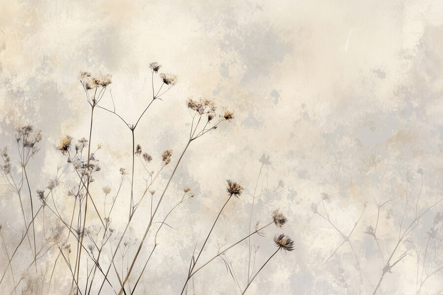 Flores delicadas em tons suaves