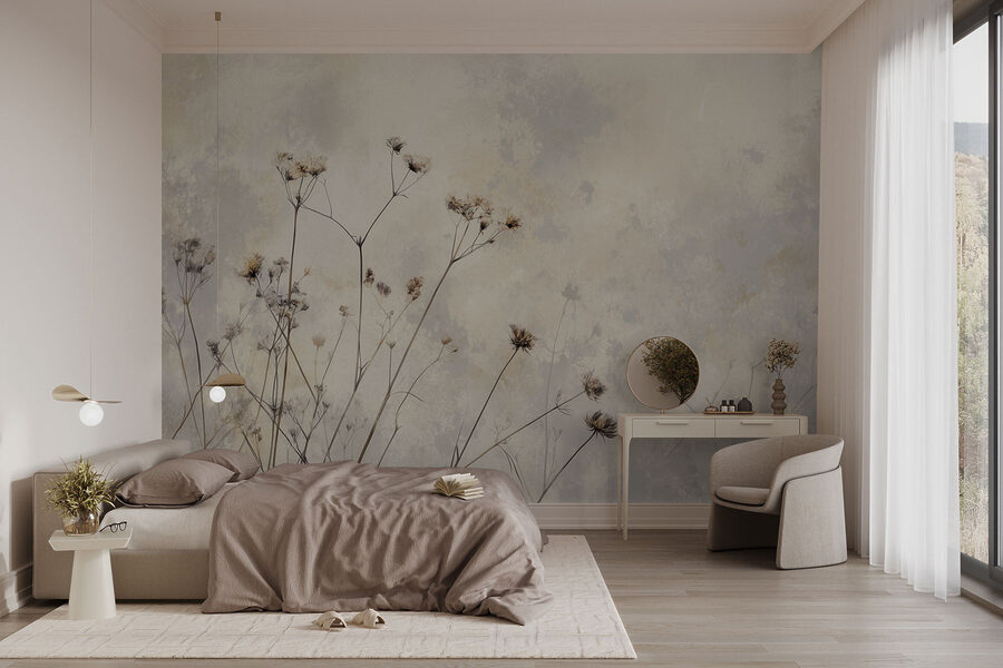 Flores delicadas em tons suaves